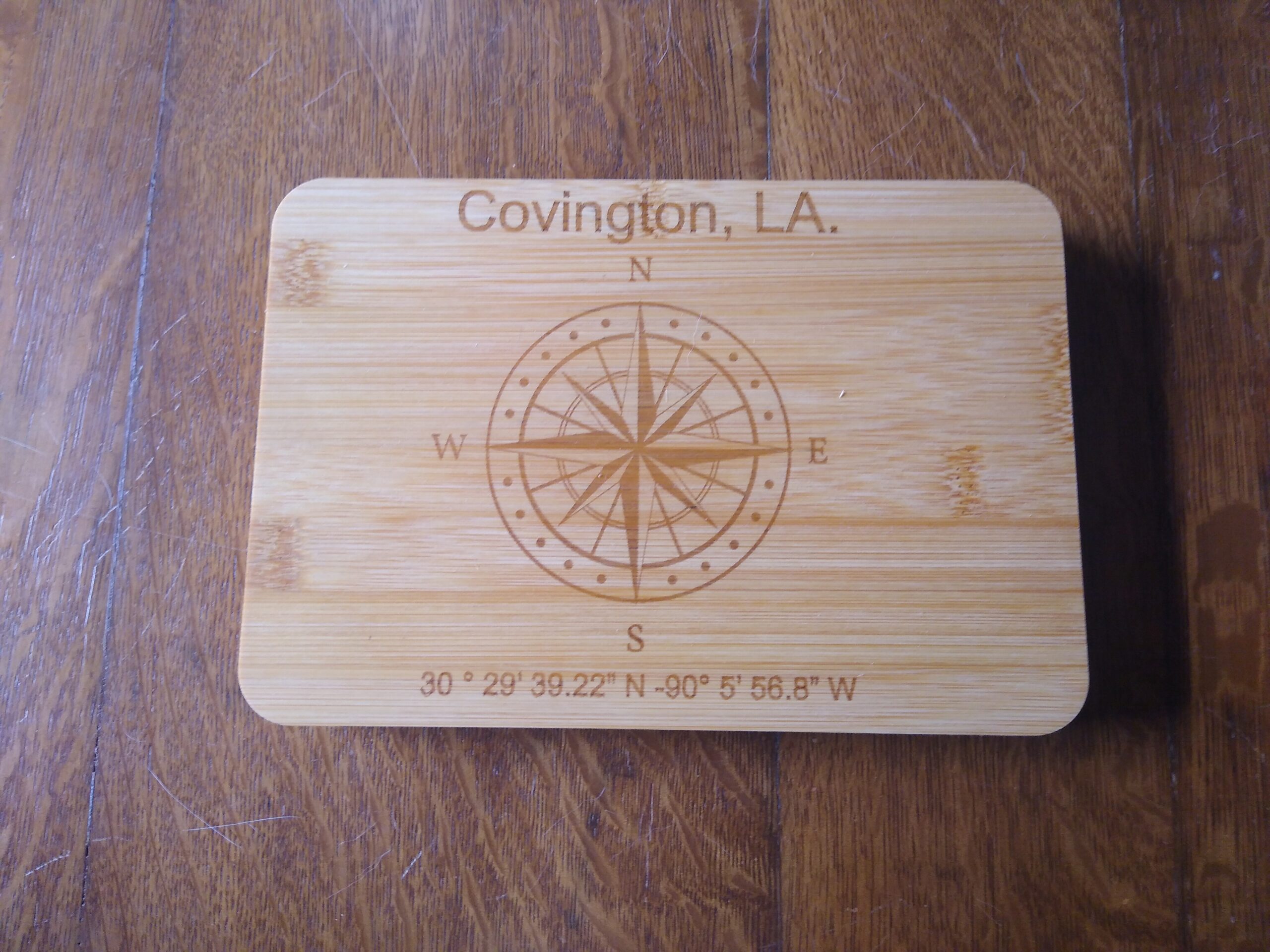 Laser Engraved Bamboo Cheese / Charcutier Board, 6″ x 8.75″