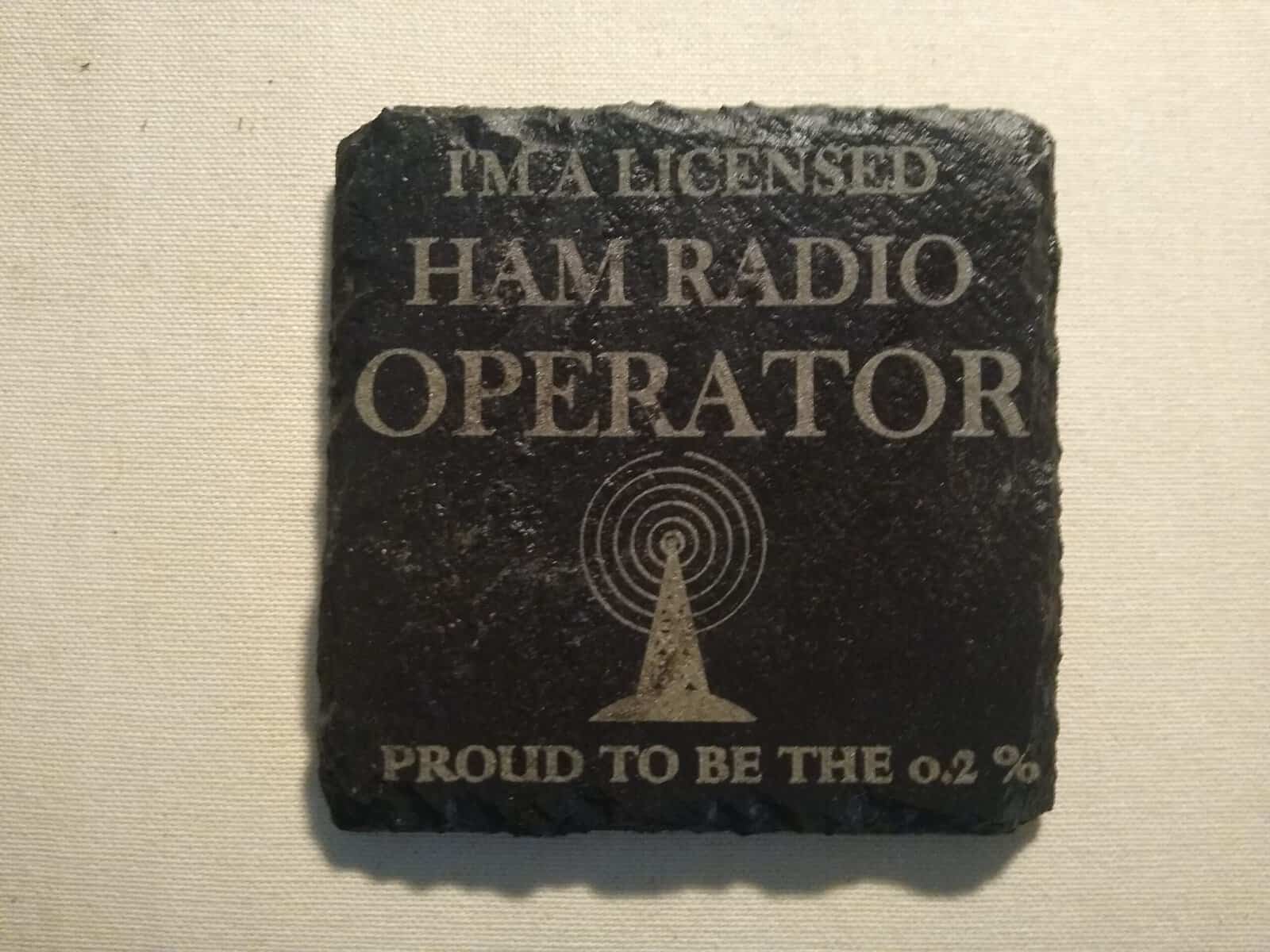 HAM Radio Themed Slate Drink Coasters, Mix or Match Designs